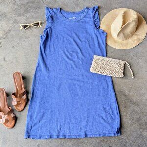 Universal Thread Blue Ruffle Sleeve Mini Shift Dress small